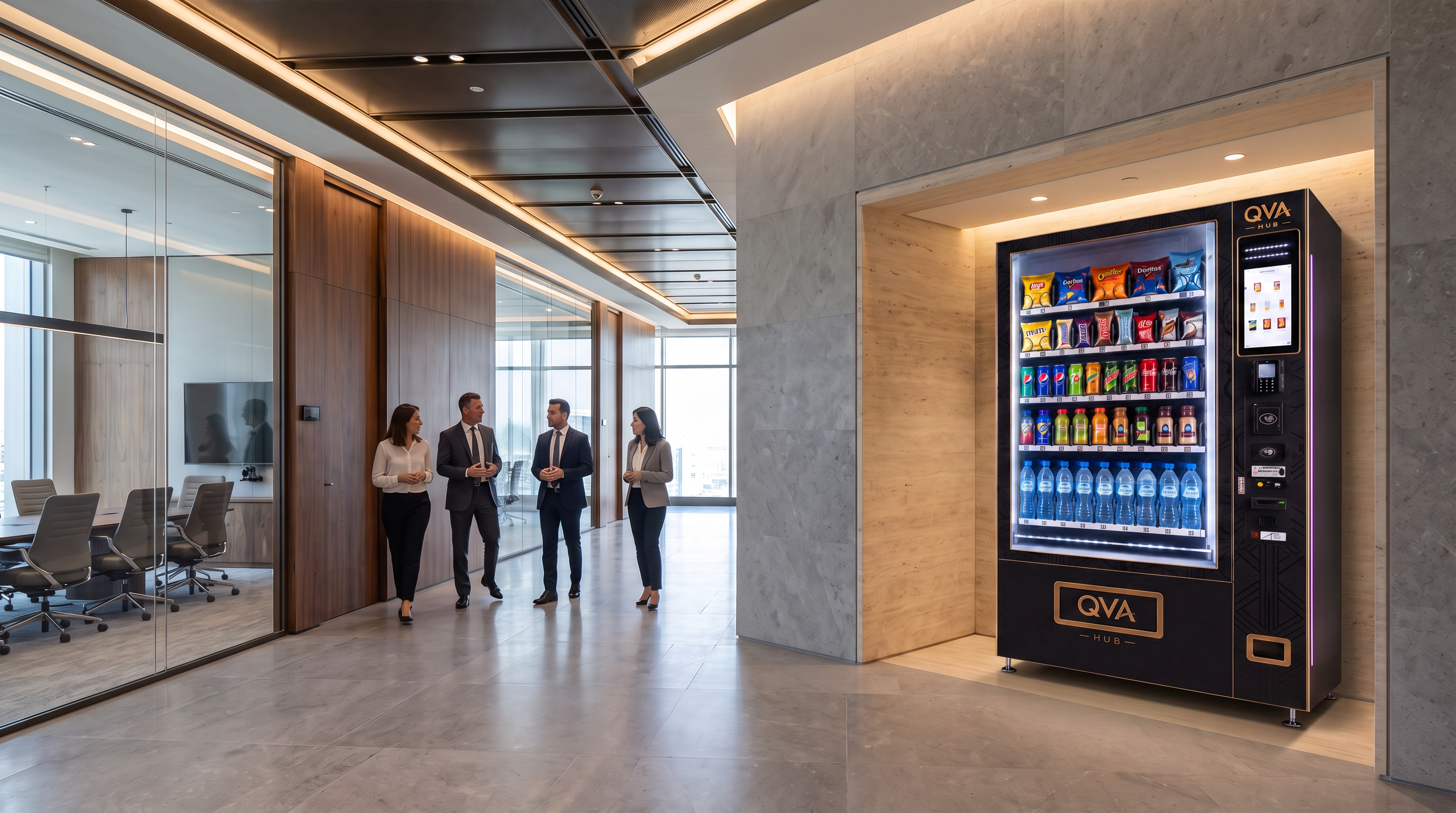 QVA HUB installed in a corporate offices environment