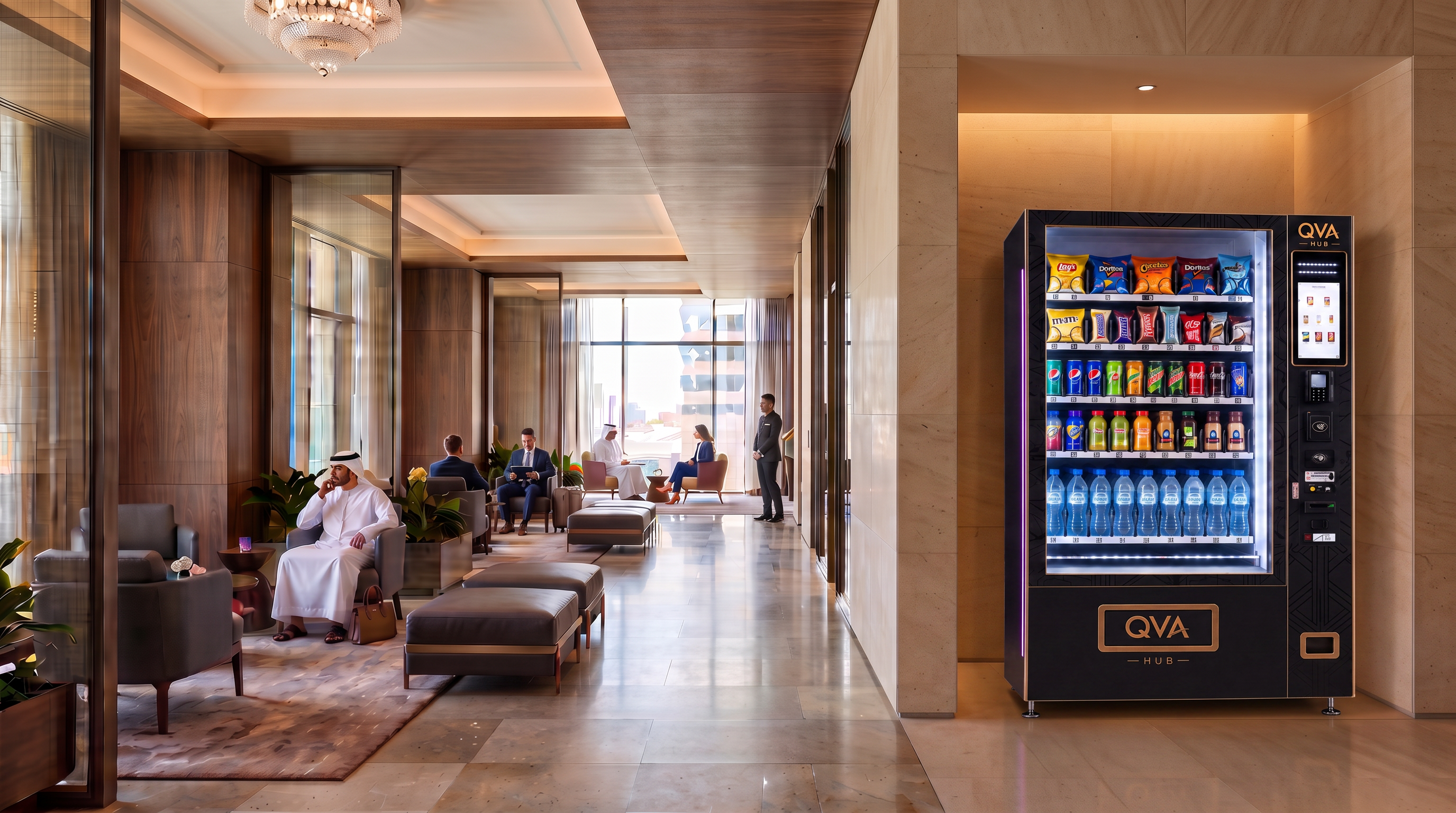 QVA HUB installed in a hotels & hospitality groups environment